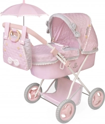 Poussette pliable pour poupées avec parasol et sac SOPHIE 60 cm