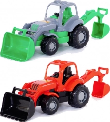 Tracteur pelle en plastique 28 cm