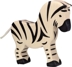 Figurine en bois zèbre Holztiger - 1 pièce
