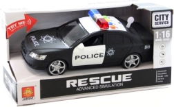 Voiture de police à piles avec son et lumière 1:16