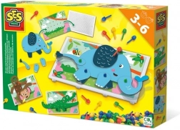 Mosaïque créative animaux – jeu de construction articulé avec chevilles