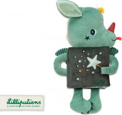 livre en tissu peluche et doudou dragon Joe 3 m+ de Lilliputiens