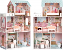 Grande maison de poupées avec mobilier ECOTOYS