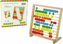 Abacus scolaire en bois avec perles colorées