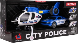 Coffret de police hélicoptère et voiture avec lumières et sons