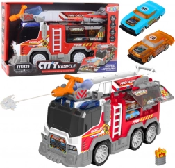 Camion de pompiers avec lumières, sons et canon à eau fonctionnel