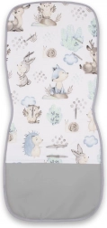 Insert pour poussette Baby Mix hérisson, réversible mousseline/coton avec simili cuir éco