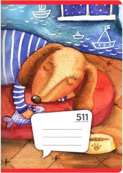 Cahier A5, 10 feuilles – ligné avec ligne auxiliaire