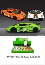 modèle de voiture de sport en métal avec portes ouvrantes et fonction pull-back