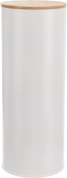 Boîte alimentaire métallique de cuisine avec couvercle en bambou Whiteline 28,5 cm