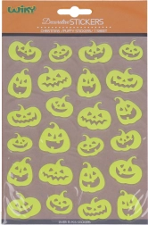 Autocollants phosphorescents Citrouilles Halloween 25 × 14,4 cm