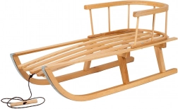 Luge en bois pour enfants avec dossier et corde de traction 90 cm BAYO