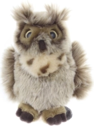 Hibou grand-duc en peluche 20 cm