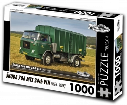 Puzzle RETRO-AUTA TRUCK Škoda 706 MTS 24ch VLH 1000 pièces