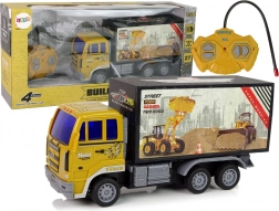 Camion de chantier télécommandé jaune 1:24