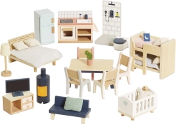 Grand ensemble de meubles en bois pour maison de poupées Le Toy Van