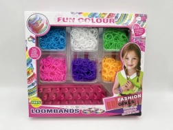 Kit créatif pour fabriquer des bracelets LOOM BANDS – 1200 élastiques