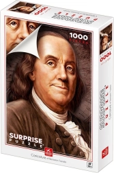 Puzzle Deico Caricature de Benjamin Franklin 1000 pièces