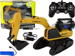 Grande pelle de chantier RC à chenilles jaune