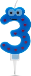 Bougie d’anniversaire en forme de chiffre 3