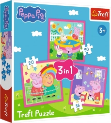 Puzzle 3 en 1 – Peppa et ses amis TREFL