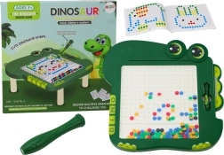 Tableau magnétique éducatif Dinosaure - Vert avec perles