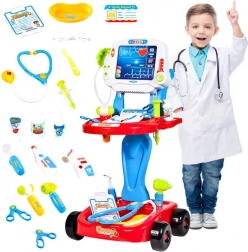 Chariot médical pour enfants – kit du petit docteur – Rouge