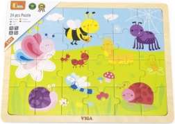 Puzzle en bois VIGA – prairie, 24 pièces