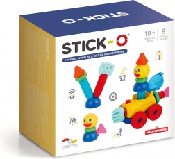 Jouets magnétiques Stick-O Mon premier set avec roues 9 pièces