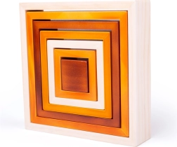 Carrés en bois empilables Bigjigs Toys pour enfants