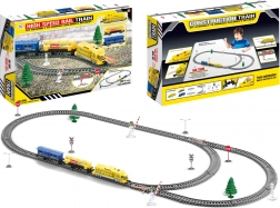 Grand train électrique rails de train wagons lumière