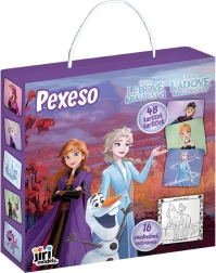 Jeu de mémoire (pexeso) en boîte avec coloriage La Reine des neiges
