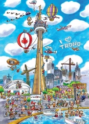 Puzzle DoodleTown : Toronto 1000 pièces