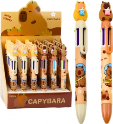 Long stylo coloré Capybara avec tasse