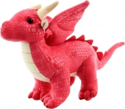Dragon en peluche rouge 20 cm éco-responsable