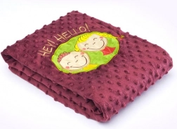 Couverture bébé réversible Sensillo 75 × 100 cm marron