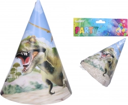 Chapeaux de fête DINO 15 cm, 6 pièces