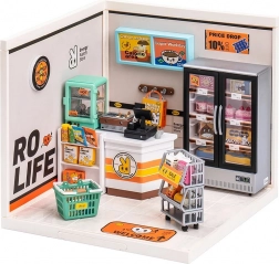 ROBOTIME mini maison – épicerie avec éclairage LED