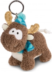 Porte-clés peluche renne Reny Heart 10 cm