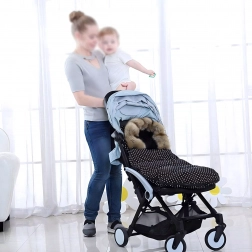 Chancelière d’hiver pour poussette et luge avec fausse fourrure 100 cm