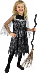 Déguisement de sorcière pour enfants avec motif toile d’araignée