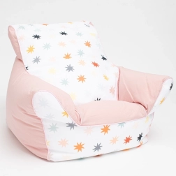 Fauteuil pour enfants avec remplissage à billes New Baby rose