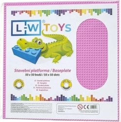 Plaque de construction 50 × 50 plots rose