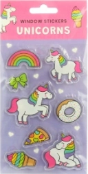 Autocollants de fenêtre transparents réutilisables – espace, dinosaures et licornes