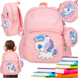 Sac à dos scolaire pour enfants Licorne 30x14x23 cm