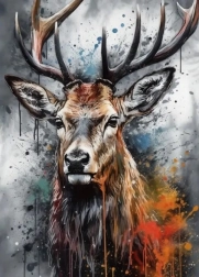 Peinture diamant cerf 30 × 40 cm