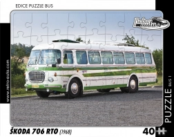 puzzle rétro voitures bus Škoda 706 RTO 40 pièces