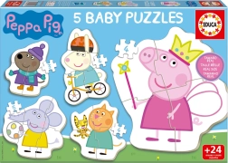 Puzzle bébé Peppa Pig 5-en-1 (3–5 pièces)