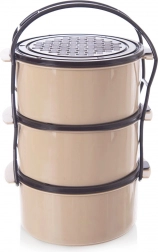 Récipient repas/sandwich en plastique à trois étages 3 × 1,5 l