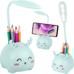 Veilleuse LED pour enfants avec organiseur et support de téléphone – Bleu